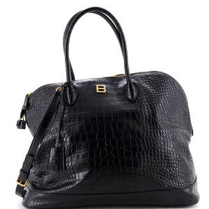 Balenciaga Ville Bag Crocodile Embossed #245101B15B